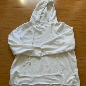 Aerie V neck raw rem hoodie